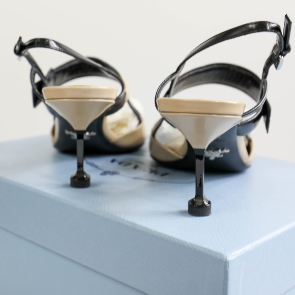 Prada Slingback Kitten Heel 38 Sandal Pump - Picture 5 of 7